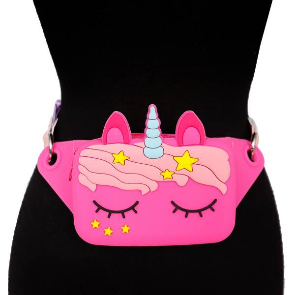 Cap Zone - Vente Sac ceinture – femme - Sac banane licorne en silicone à fermeture éclair1