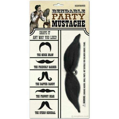 Stylex Party – wholesale Costume – Men's – Fake Bendable Moustache Fancy Dress Costume