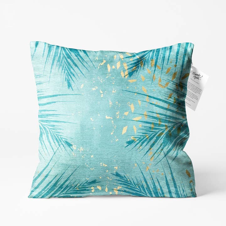 Tropical Cushion Covers with Green Leaves on the Green for wholesale by OyzShop