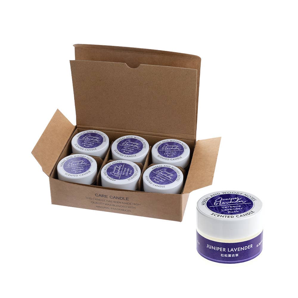Vegas Candle - Wholesale Jar/Filled Candle - 0.5OZ*6pc Juniper Lavender Soy Candle – Herbal Serenity