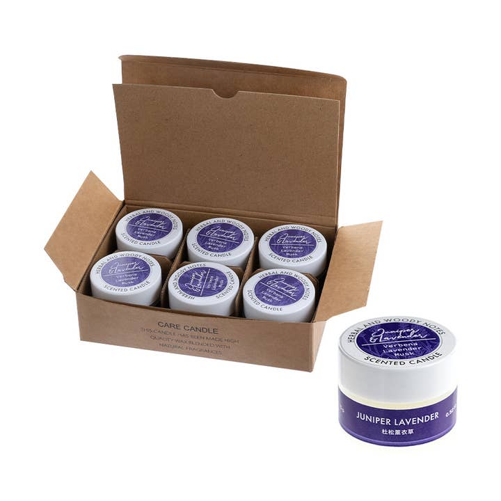 0.5OZ*6pc Juniper Lavender Soy Candle – Herbal Serenity for wholesale by Vegas Candle
