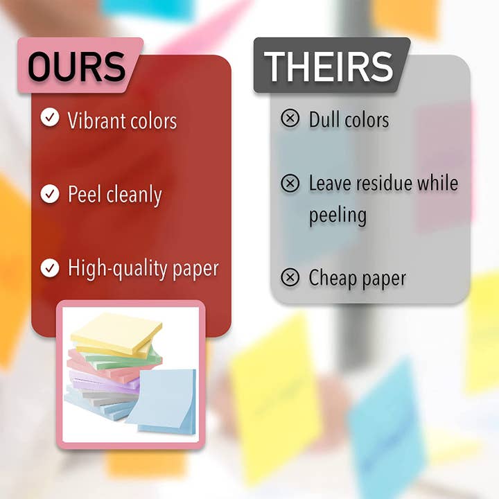 Mr. Pen - Wholesale Sticky Notes - Mr. Pen- Sticky Notes, 3”x3”, 12 Pads, Morandi Colors
