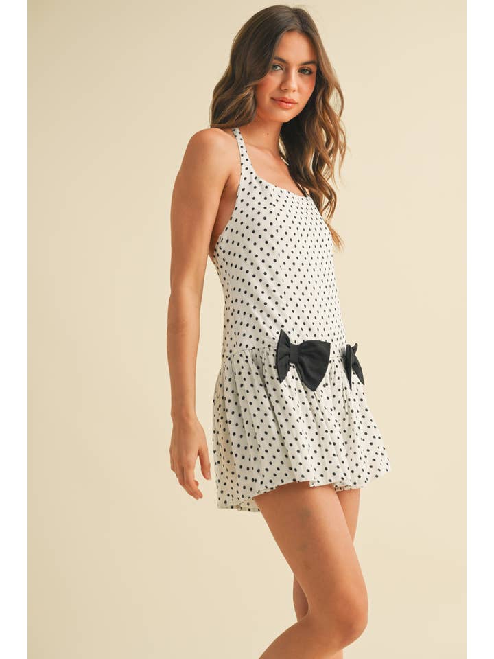 Klesis - Vente Combishort – femme - IR2204 COMBISHORT À POIS AVEC DÉTAILS NŒUD DEVANT18