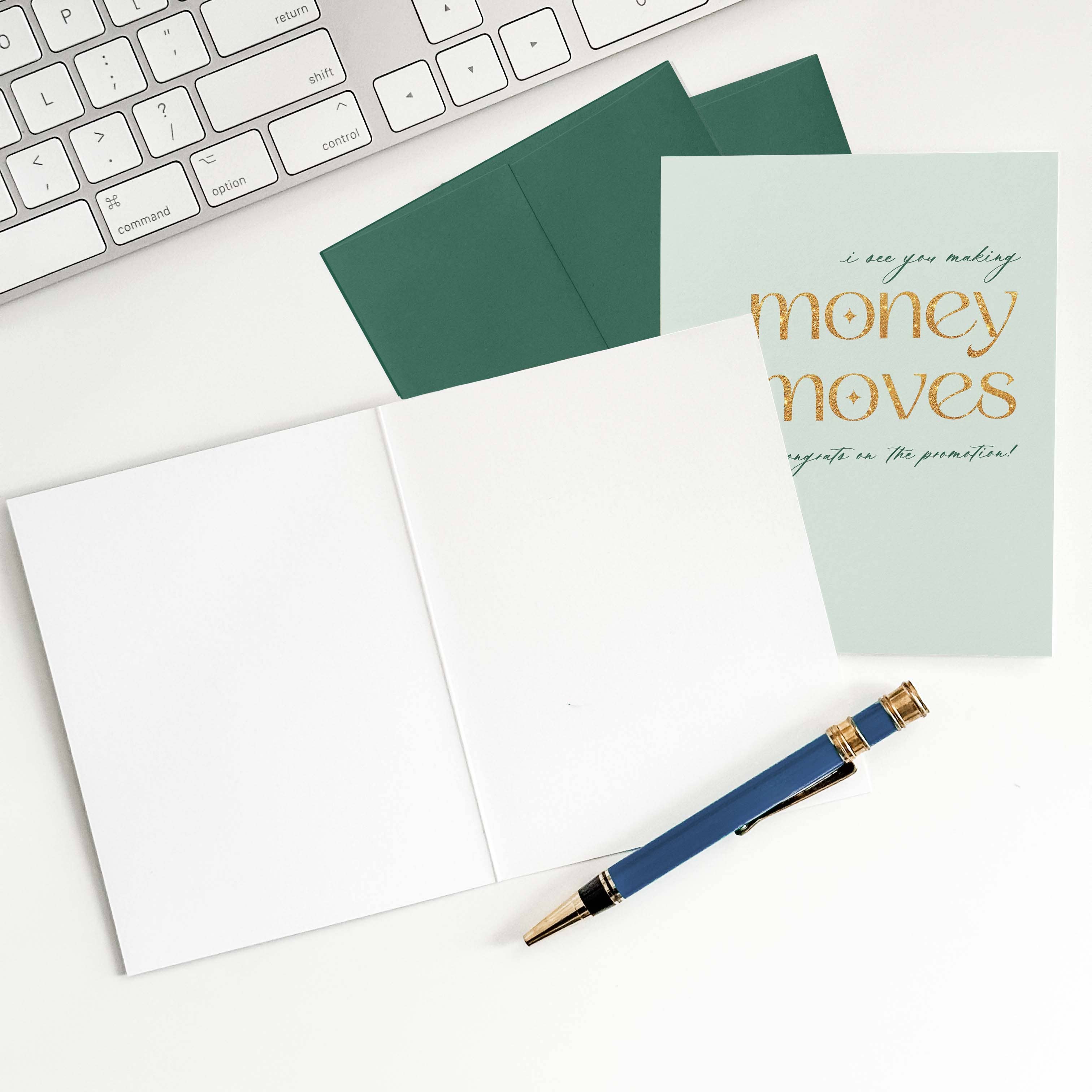 Blú Rose - Wholesale Congratulations Card - Money Moves Job Promotion Greeting Card1