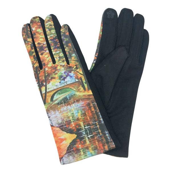 The Magic Scarf Company - Wholesale Gloves - Women's - 3709 - Art Design Touch Screen Gloves16