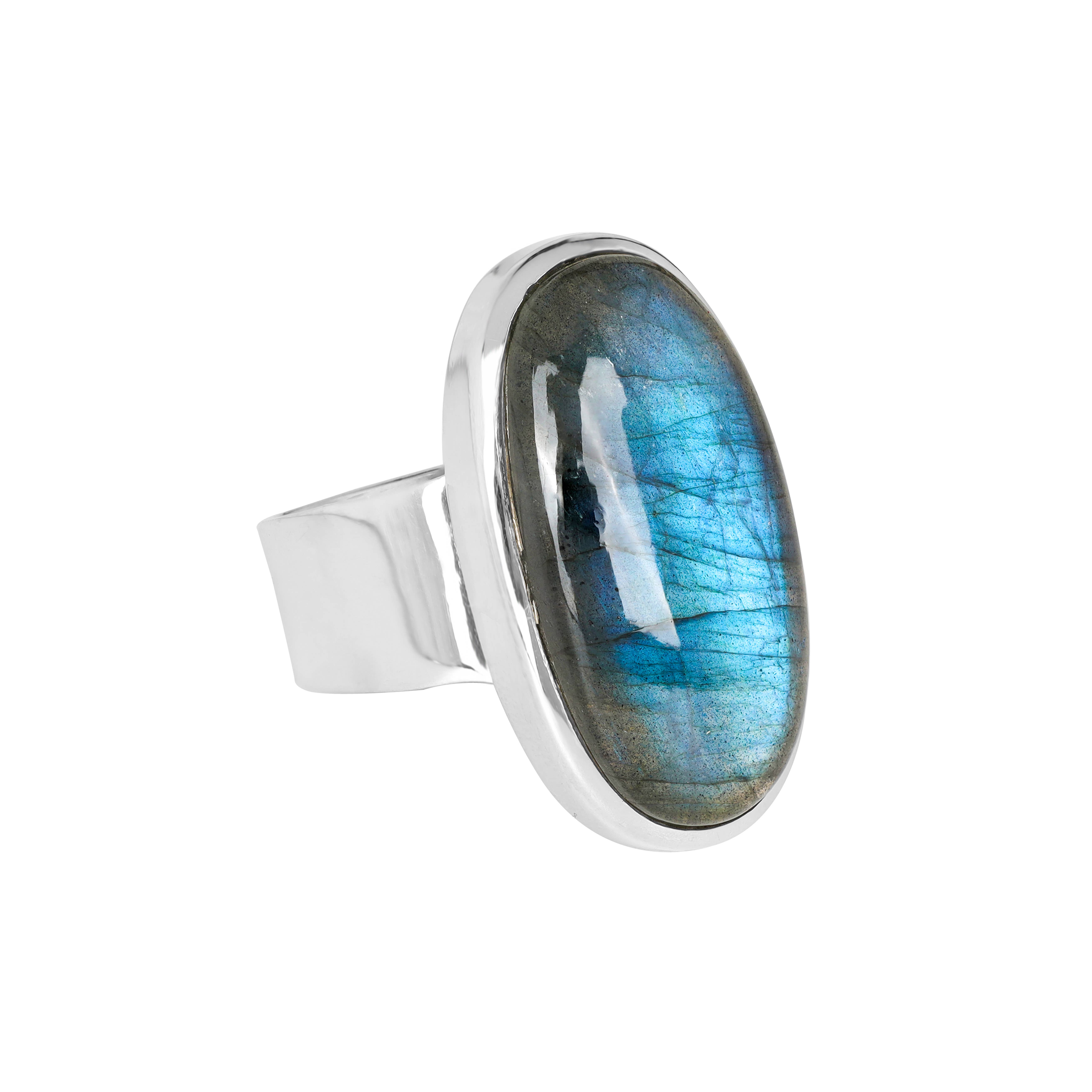 Tiramisu - Vente Bague de cocktail/de cérémonie - Bague Statement en argent sterling 925 avec labradorite1