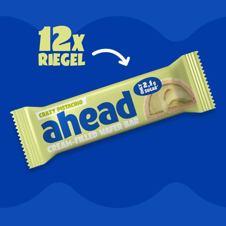 Crazy Pistachio - Wafer Bar (Tray 12x30g) for wholesale by ahead