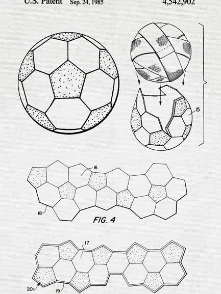 Stampa d'Arte del Brevetto per Pallone da Calcio per la vendita all'ingrosso da parte di Keep Calm Collection