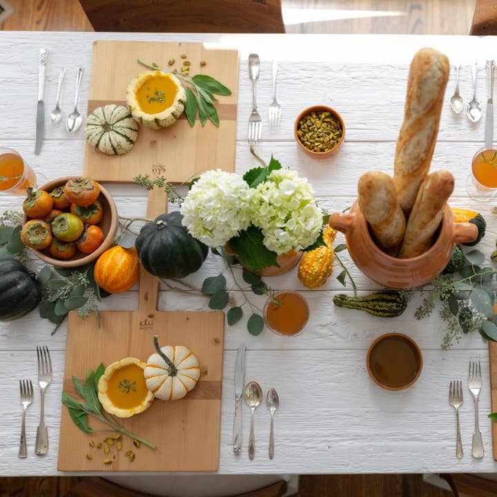 etúHOME - Wholesale Cheese board - Square Natural Pine Wood Charcuterie Cheese Board, Small7