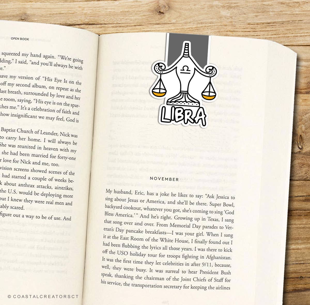 Coastal Creators of Connecticut - Wholesale Bookmark - Zodiac Libra Reversible Magnetic Bookmark (Packaged)4