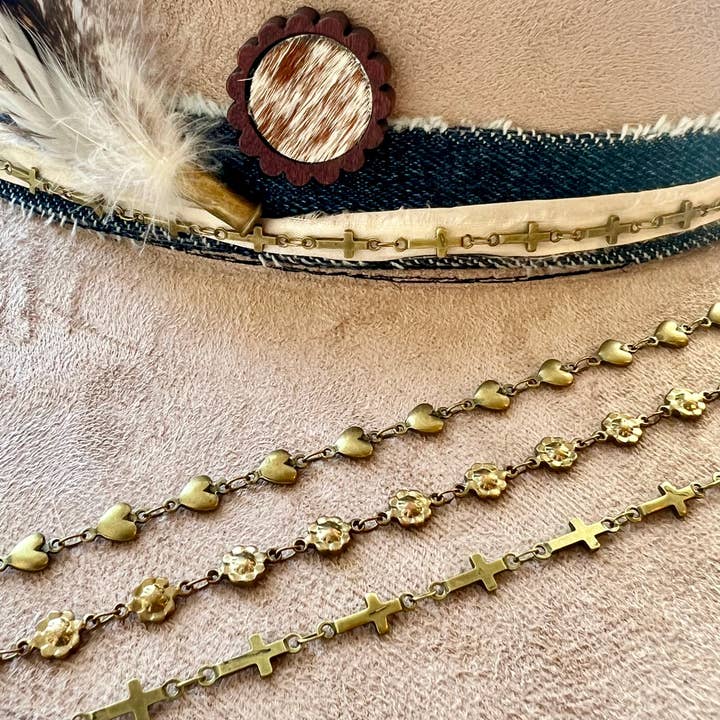 Brand Dandee - Wholesale Hat Accessory - Women's - Antique Bronze Cowboy Hat ChainÂ