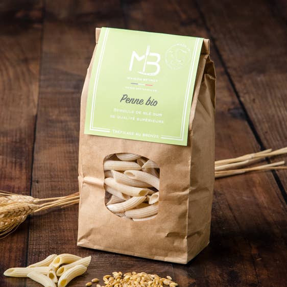 Organic penne 500g for wholesale by MAISON BEYNET