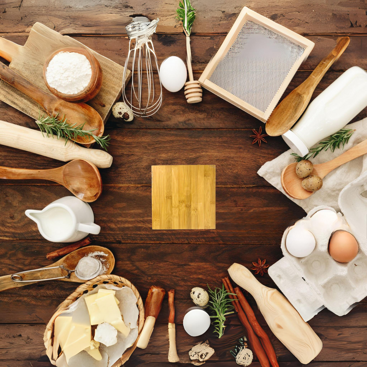 INVISION - Wholesale Coasters - 72pc Bulk 4" Bamboo Coasters – Blank for Custom Engraving22