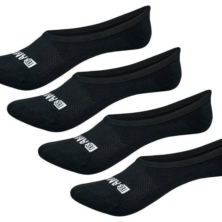 Bamboo Sports Super Low Cut No Show Bamboo Rayon Socks- Breathable, Moisture Wicking, Odor Eliminating, 4 Pair for wholesale by Bamboo Sports