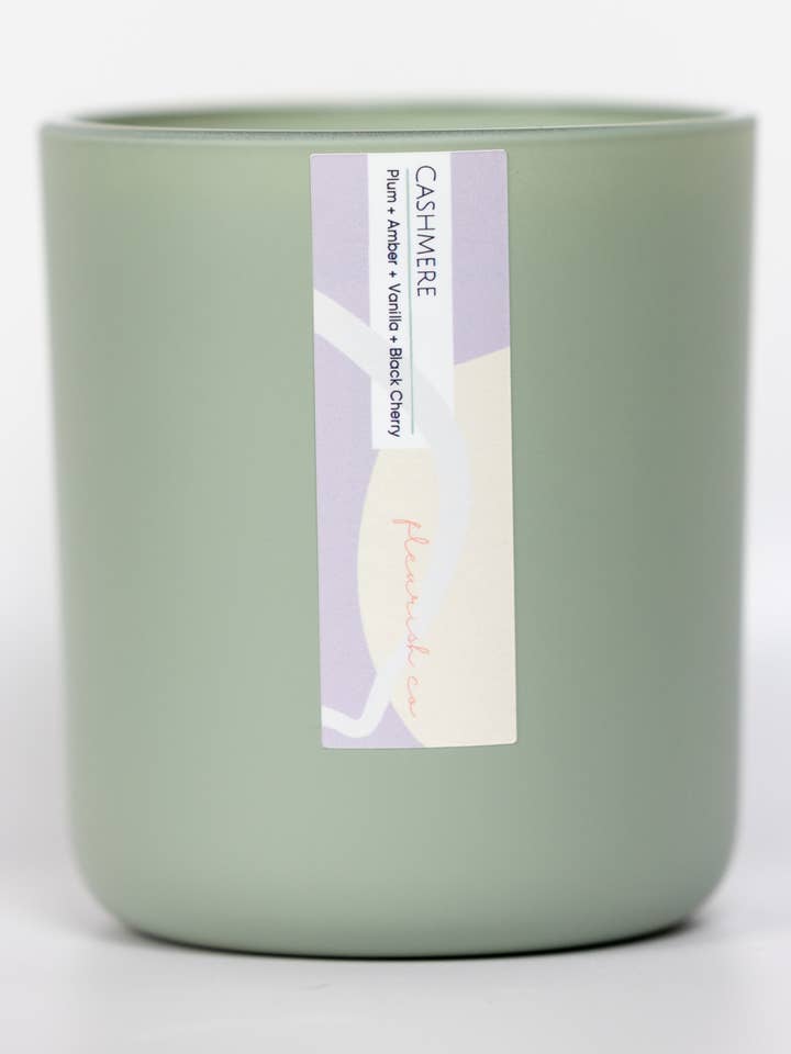 Soy Candle | 15 oz | Double Wick | Sage | Cashmere for wholesale by The Fleurish Co
