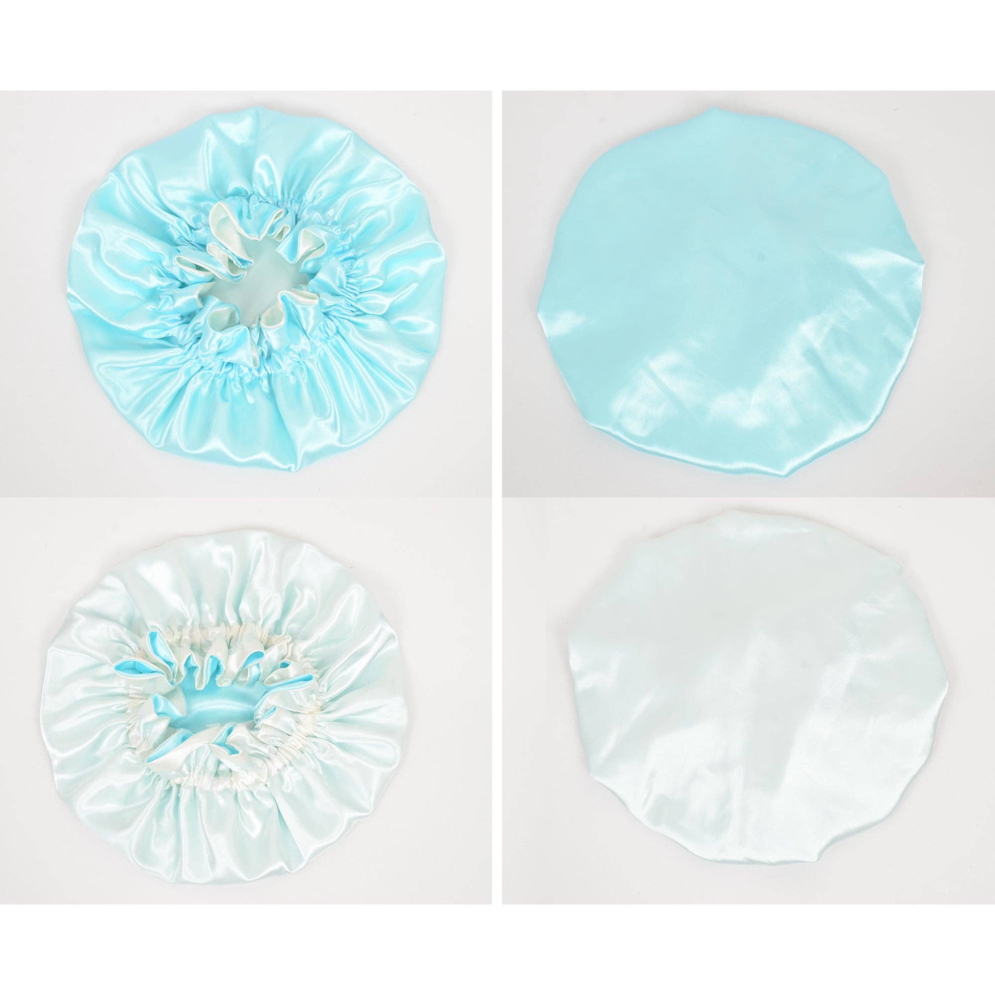 AK Brand – Engroshandel Nathue – til kvinder – Satin sovekalot med dobbelt lag og flæsekantet silkehat19