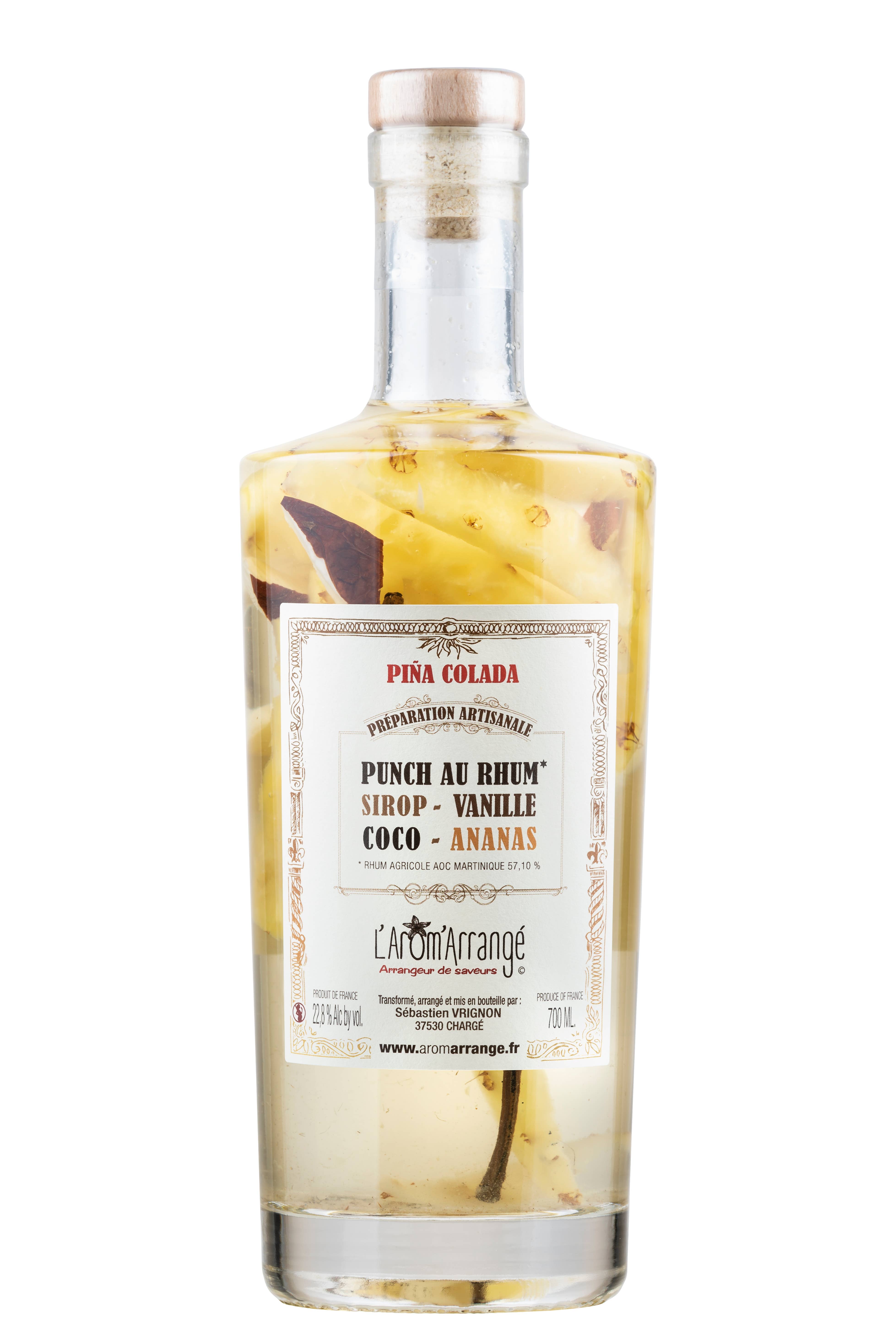 L'Arôm'Arrangé - Wholesale Pre-Mixed/Ready-Made Alcoholic Drinks - Piña Colada Arranged Rum - 70cl1