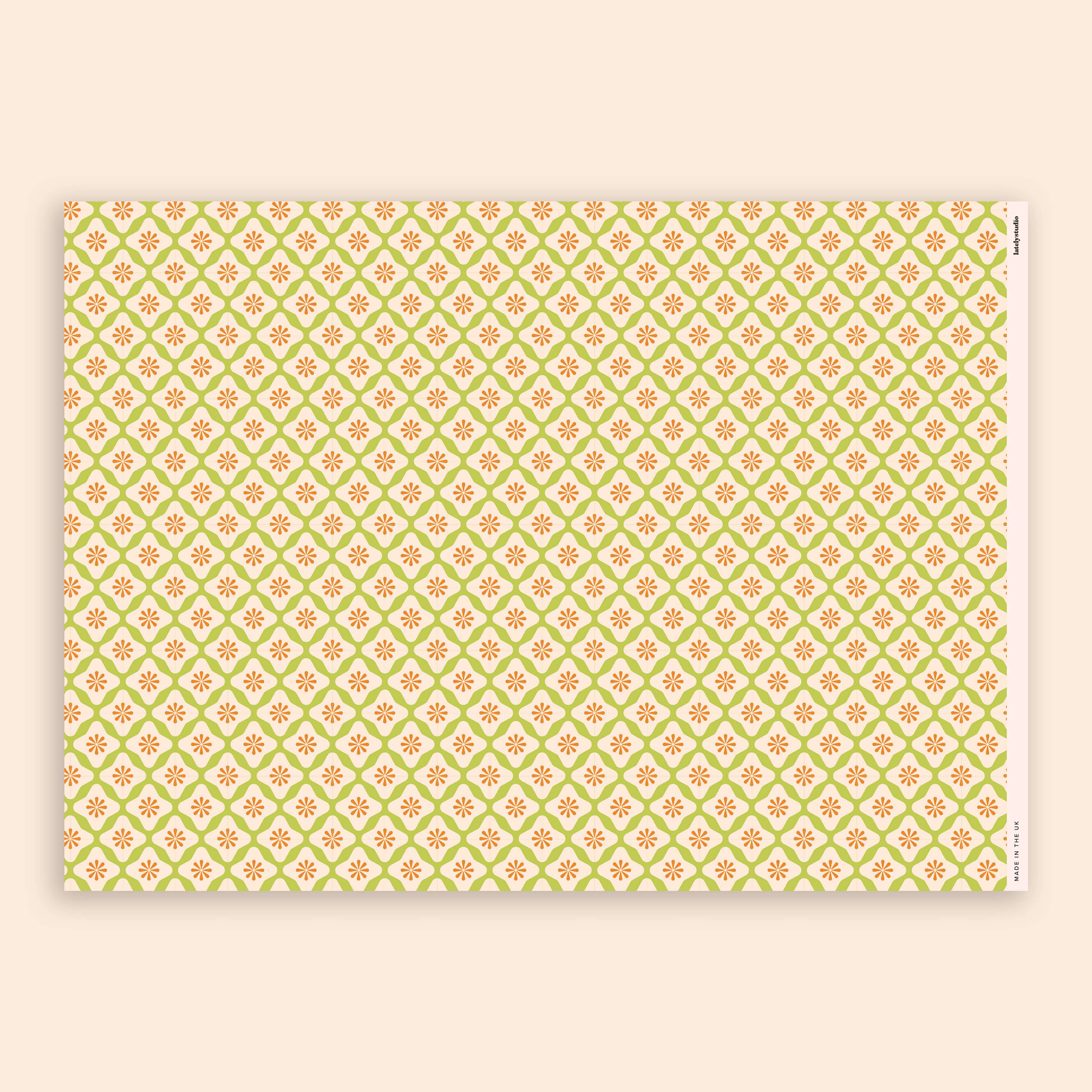 Lately Studio - Wholesale Flat Wrap - Diamond Floral Wrapping Paper Sheet | Birthday Gift Wrap3