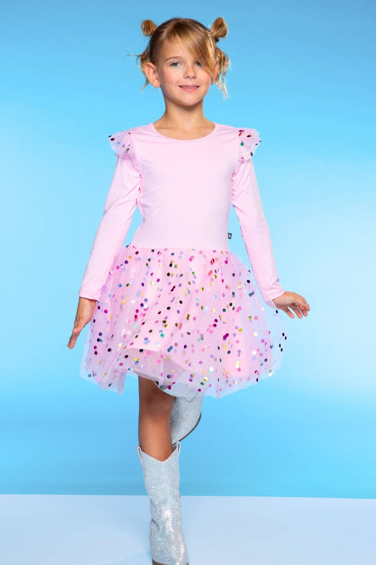 PixieLane - Wholesale Dress - Kids - Simply Soft Bow Back Be Happy Tulle Dress16