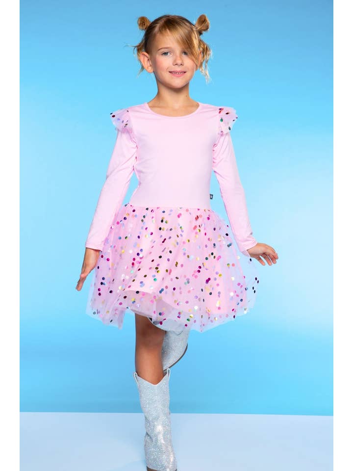 PixieLane - Wholesale Dress - Kids - Simply Soft Bow Back Be Happy Tulle Dress16