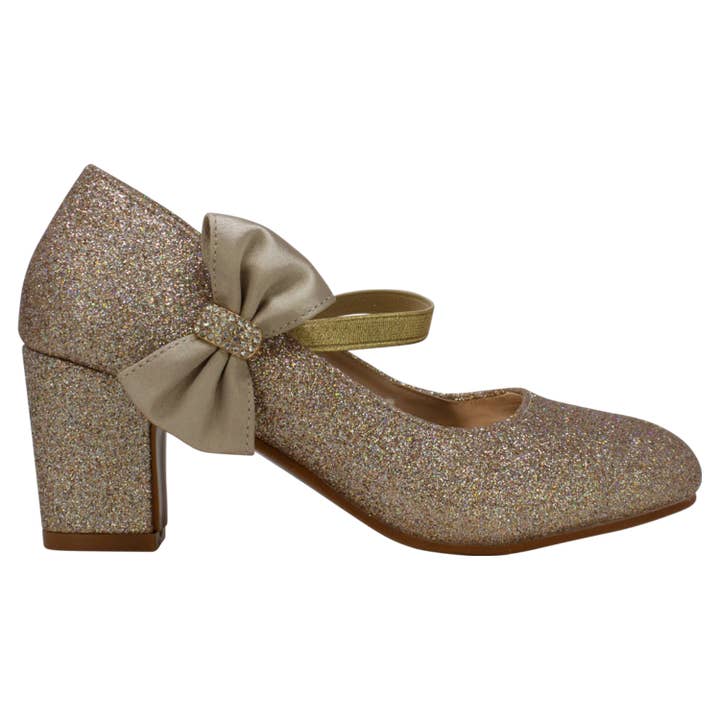 Rentoes - Vendita all'ingrosso Scarpe eleganti - Bambini - Scarpe Sparkly Bow per bambini con tacco BM898679