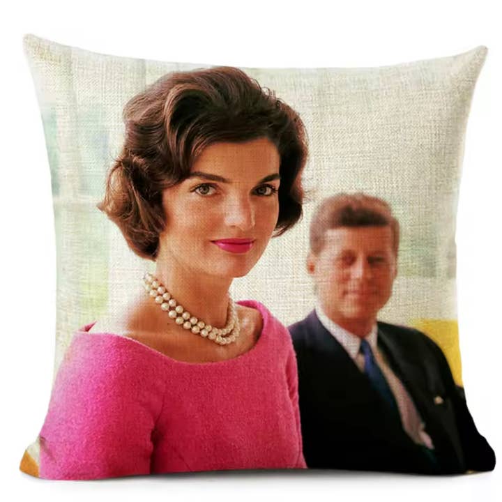 Jackie O and President Kennedy Pillow for wholesale by Creations by Matthew