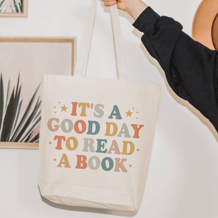 Lucky Luna Apparel - Wholesale Tote Bag - Women's - Good Day To Read A Book Tote Bag