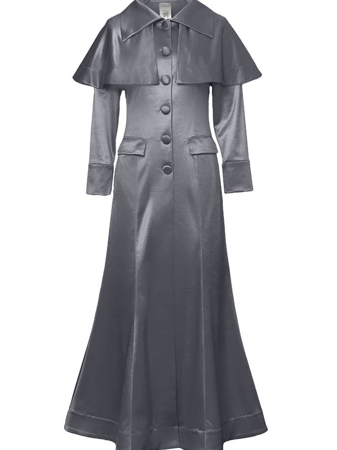 Chic Star Plus Size Poncho Maxi frakke i sølv 042124 for engroshandel hos CHIC STAR