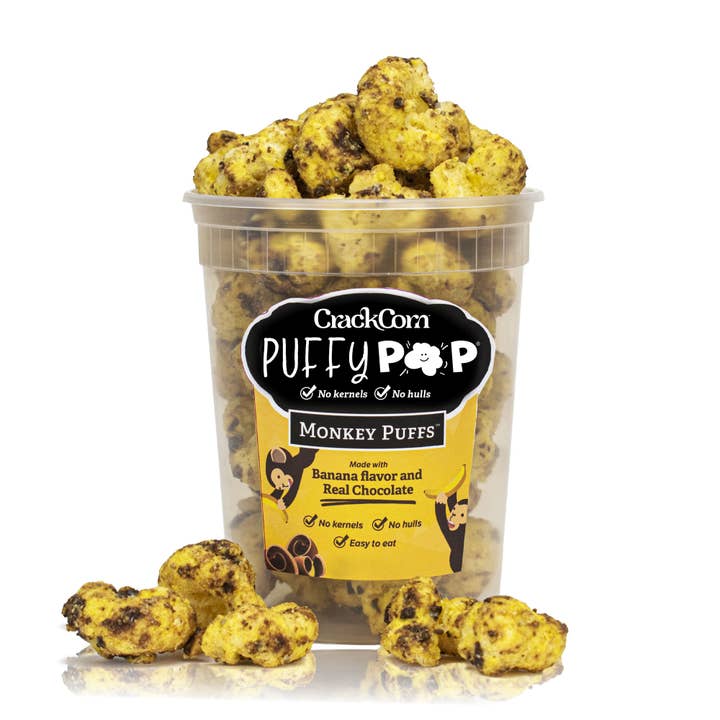 Crack Corn – Großhandel Popcorn – Crack Corn/Puffy Pop - Monkey Puffs (Banane und Schokolade)