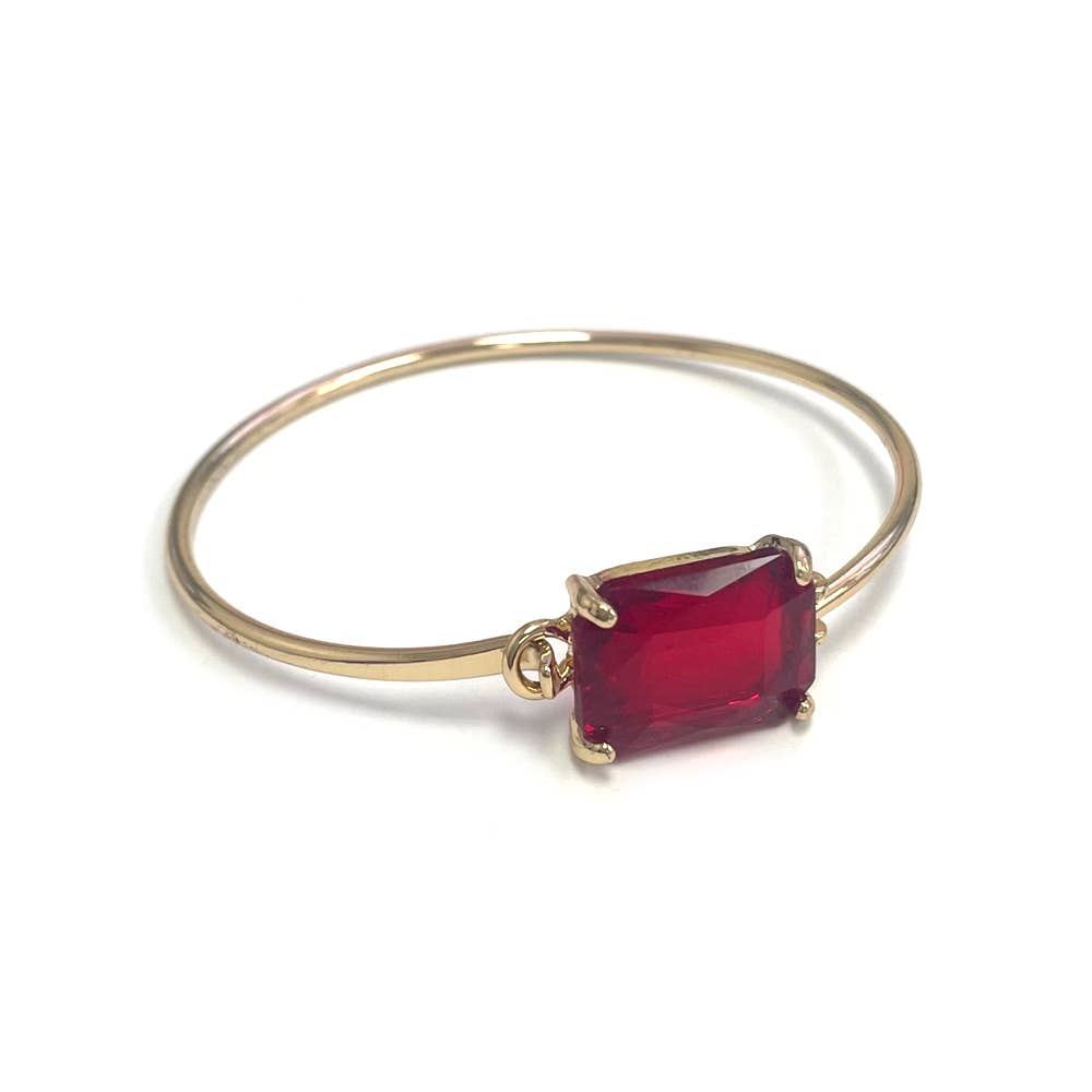 StarryNYC - Venta al por mayor Brazalete - Brazalete de metal rectangular con cristal de vidrio de alta calidad14