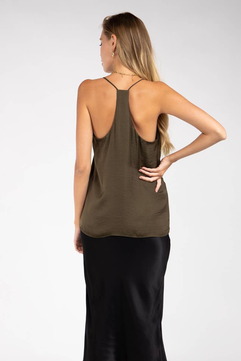 Naked Zebra – Top interior – Mulher por atacado – Camisola de Cetim com Costas de Nadador - TF5