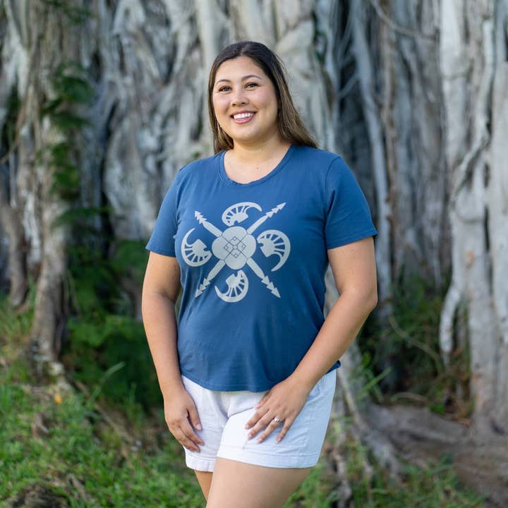 Quilt-T-Shirt - Krieger für den Großhandel von Lahaʻole Designs