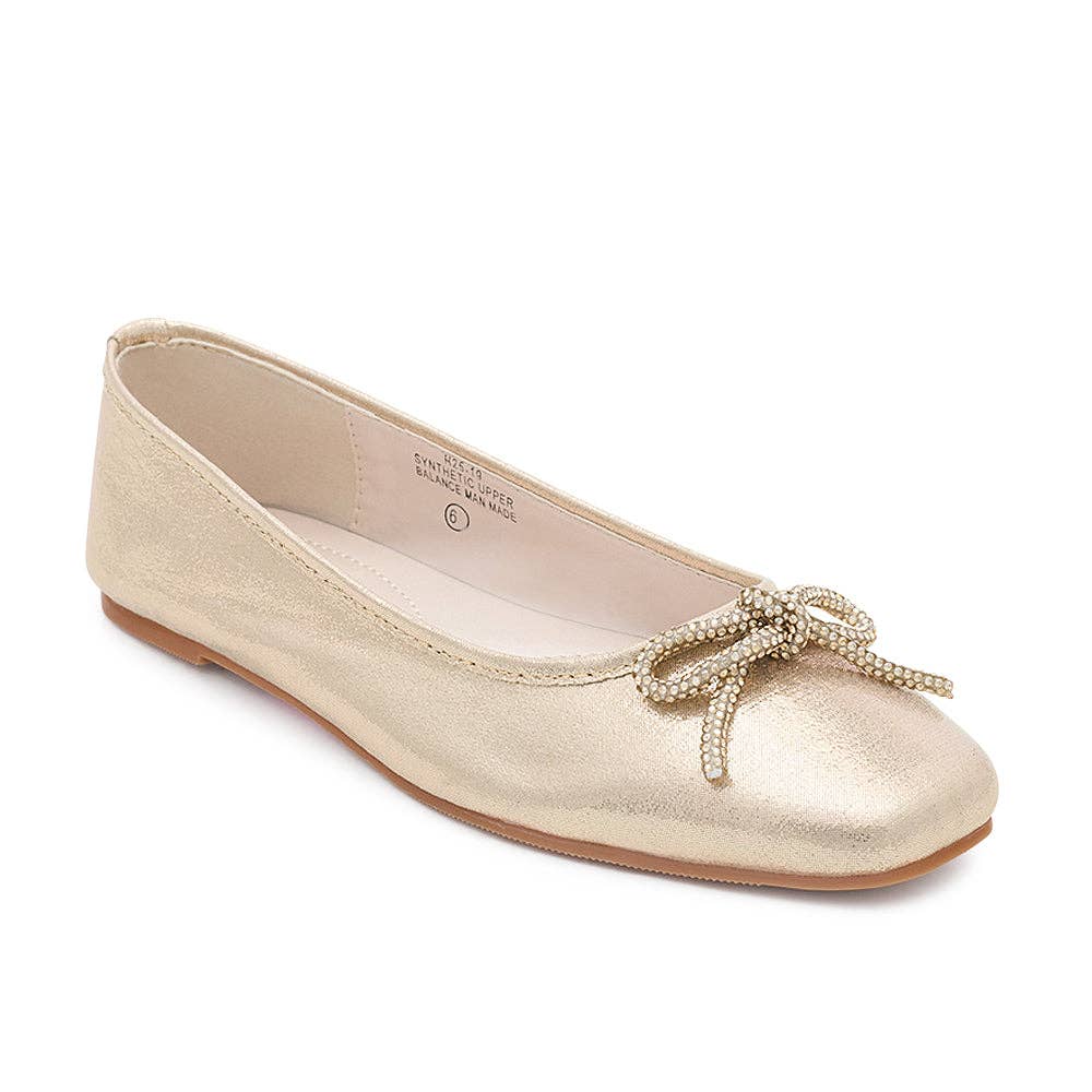 De Blossom Collection – Sapatos rasos por atacado – Sabrinas com Laço de Strass5