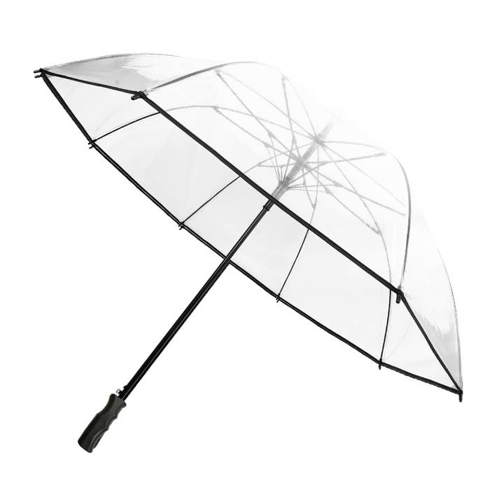 Black Transparent Golf Umbrella for wholesale by SMATI