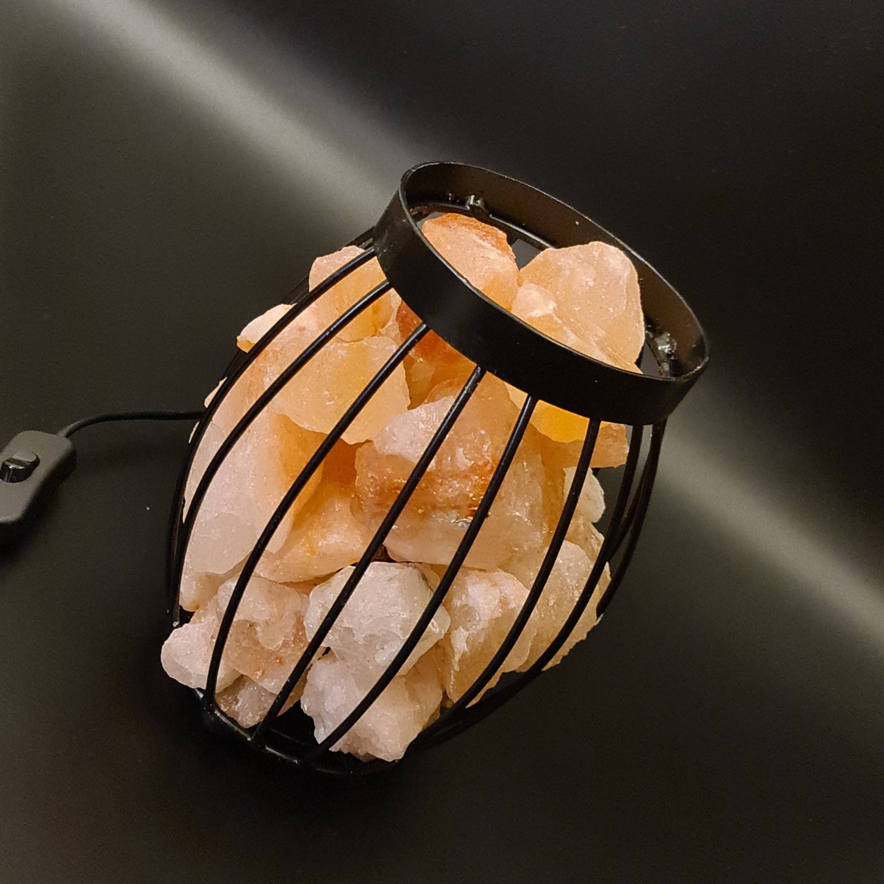 Gemstone Gifts Ltd. – wholesale Salt lamp – Himalayan Salt Lamp - Metal Basket (Oval Round Top)5