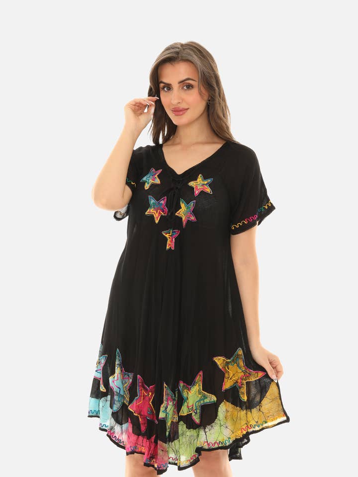 Starfish Midikleid mit kurzen Ärmeln für den Großhandel von Shoreline Wear. INC