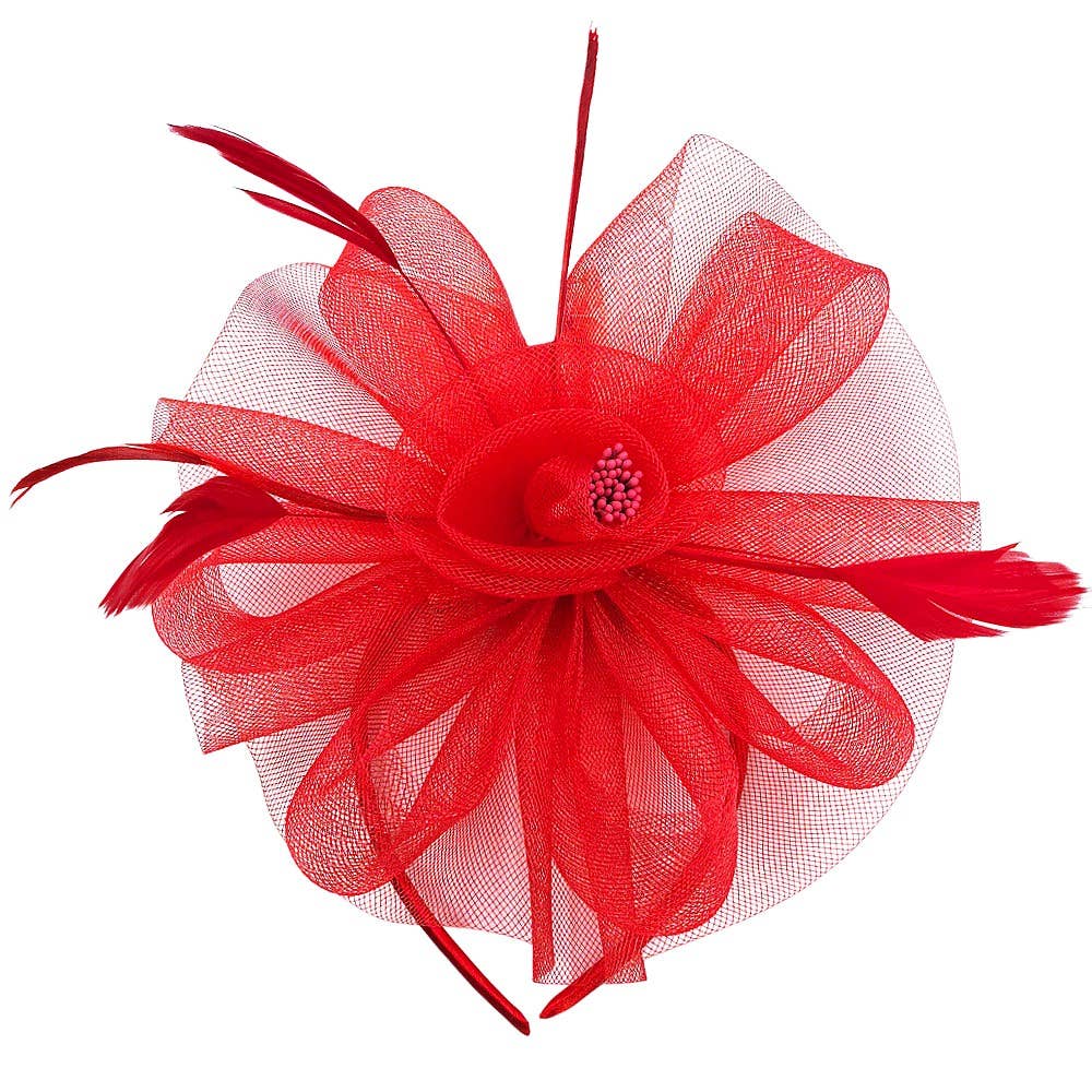 Diacly - Wholesale Fascinator Hat - Women's - Chic Mesh Flower Feather Kentucky Derby Fascinator Hat7