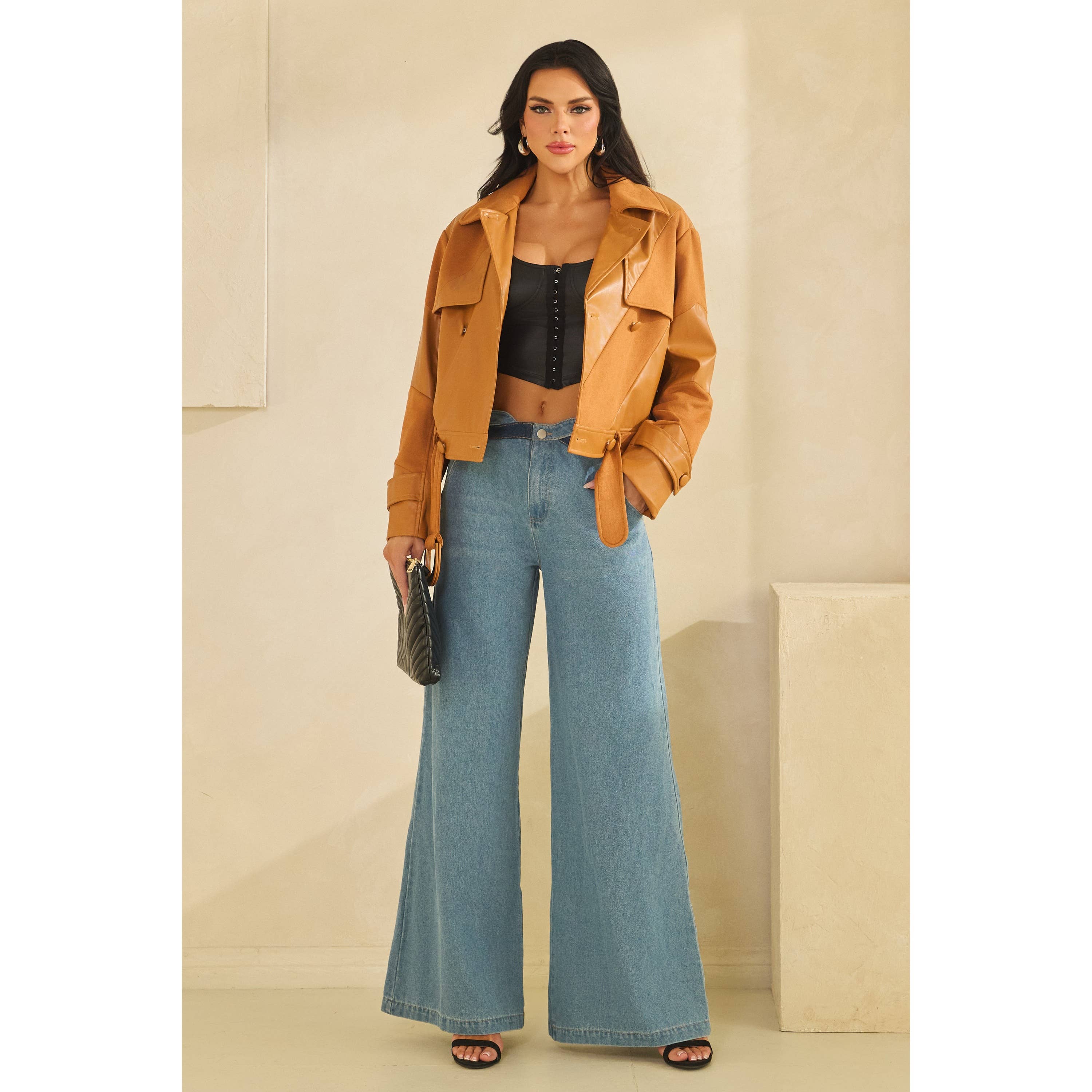 The Sang - Wholesale Jacket - Women's - BIAS CONTRAST WIDE STRIPE MACINTOSH LONG SLV JACKE8