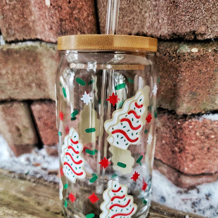 Little Debbie Christmas Tree Beer Can Glass for wholesale by Superior Sweet Water