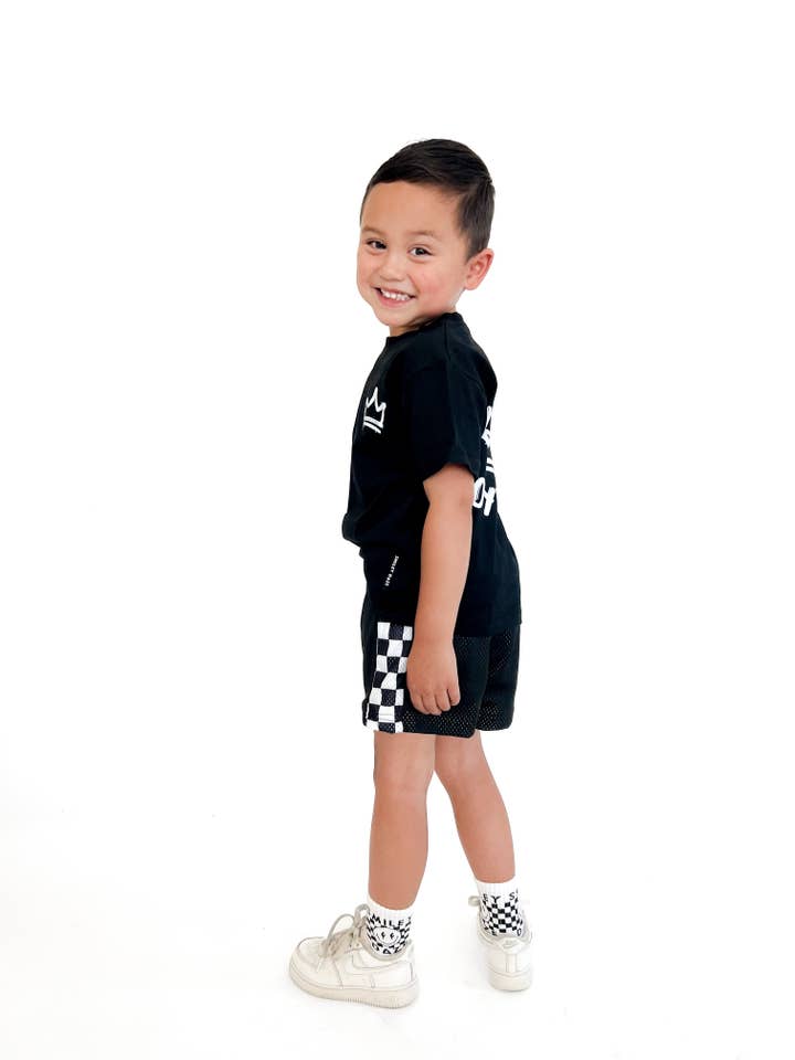 Smiley Daze - Wholesale Shorts - Kids - BLACKOUT • MESH SHORTS3
