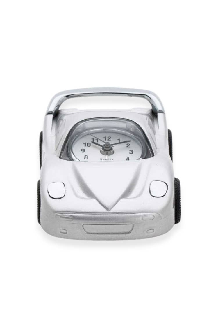 Silver Sports Car Table Clock for wholesale on Faire4
