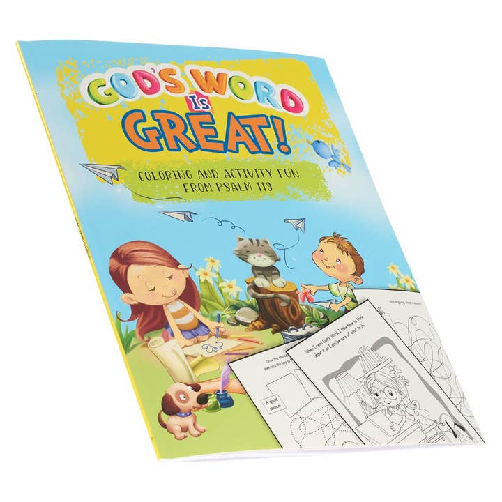 Christian Art Gifts - Vente Livre de coloriage et d'activités pour enfants et bébés - Cahier d'activités La Parole de Dieu est grande1