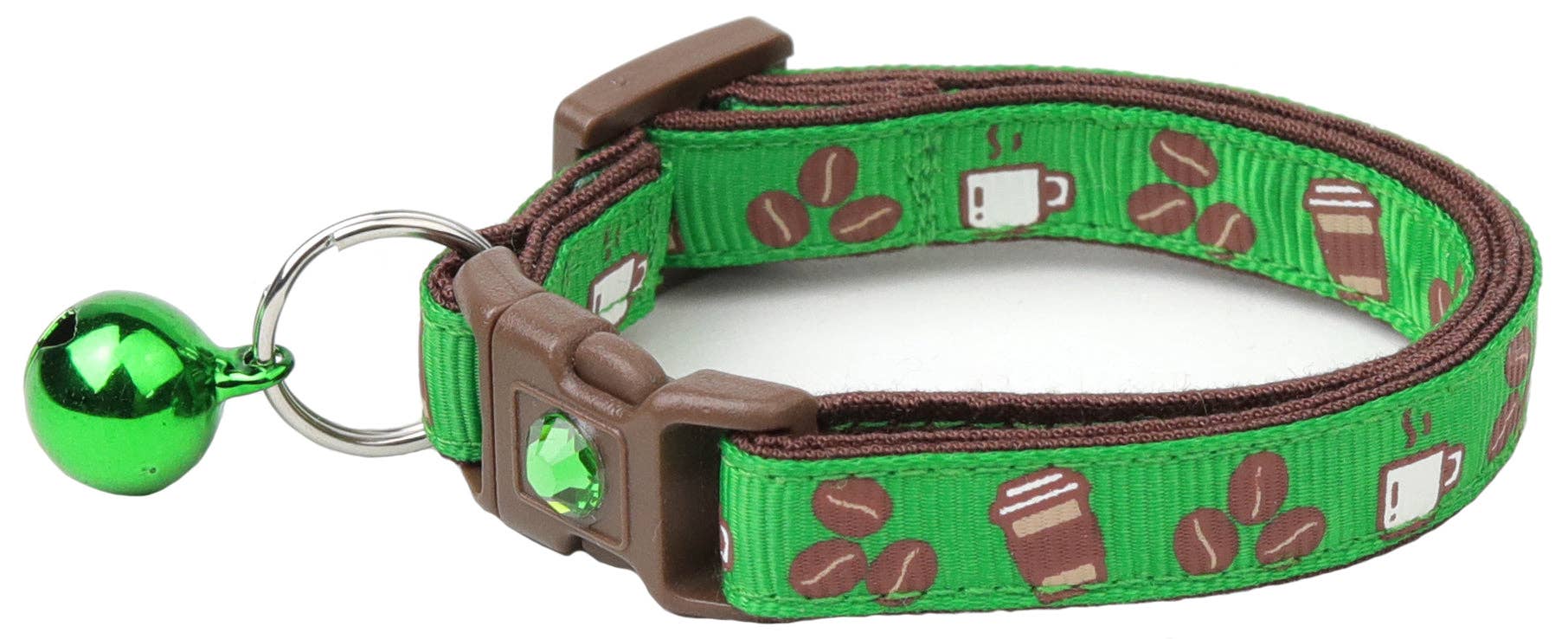 From Pugs to Persians Pet Accessories, LLC - Wholesale Pet Collar - Cat - Coffee Beans Breakaway Cat Collar0
