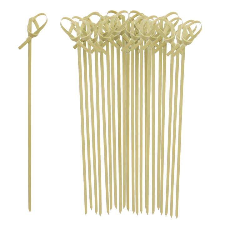 Oggi - Wholesale Cocktail Pick - 25 pc Bamboo Cocktail Picks - 4.25" / 11 cm