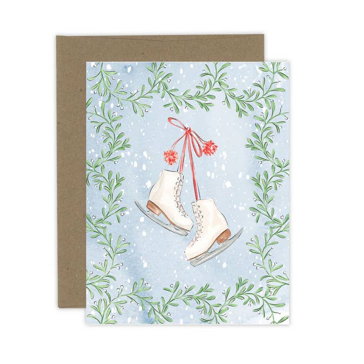 Almeida Illustrations - Wholesale Christmas Card - Winter Skates Christmas Winter Holiday Card7