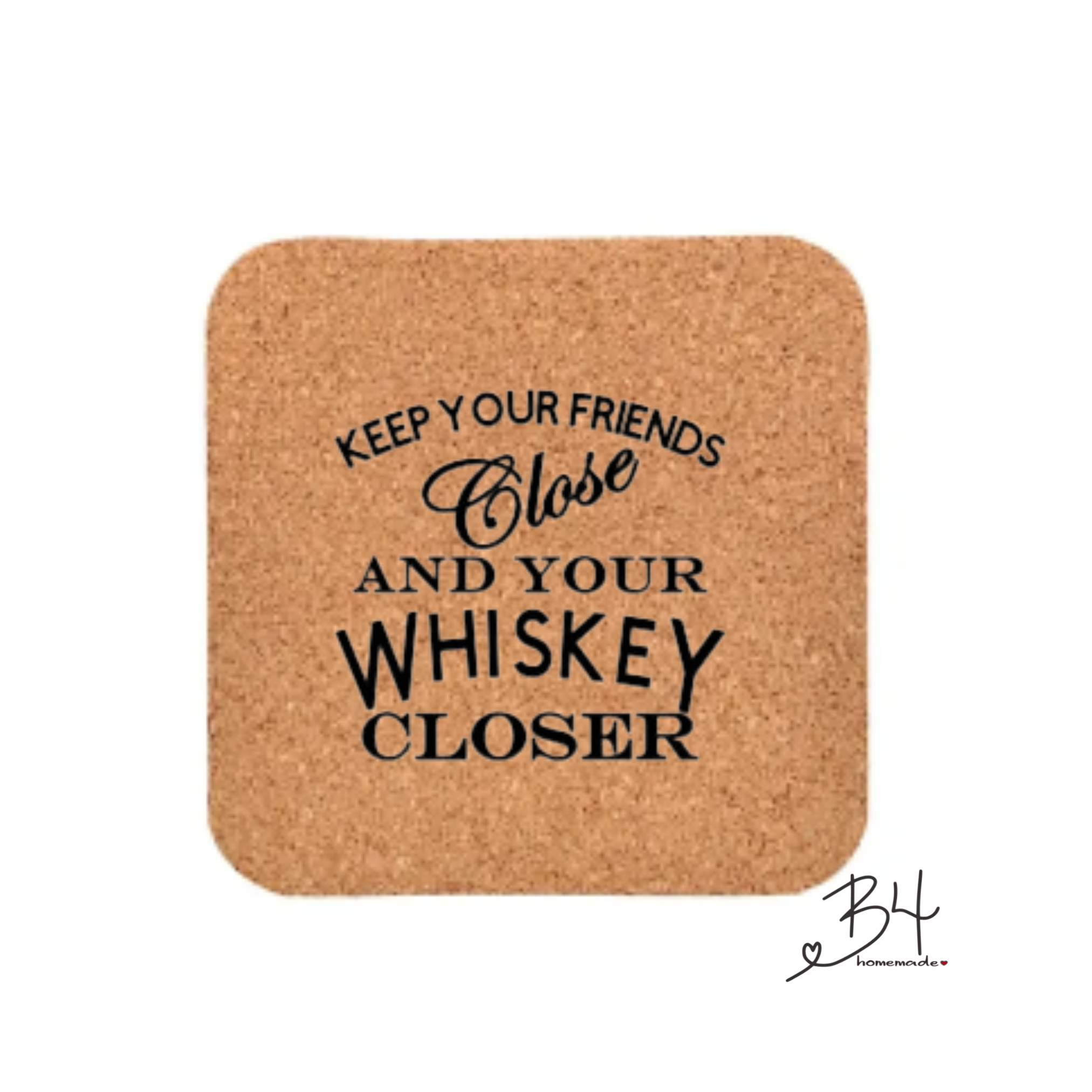 B4homemade, LLC - Wholesale Coasters - Whiskey Drinkers Cork Coaster Collection3