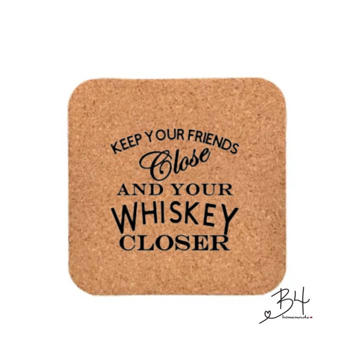 B4homemade, LLC - Wholesale Coasters - Whiskey Drinkers Cork Coaster Collection3