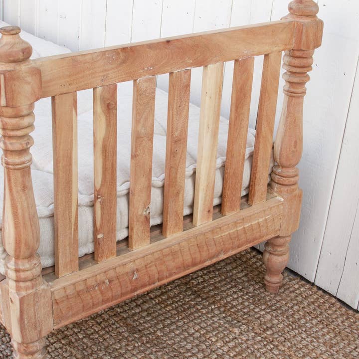 De-cor - Wholesale Bench - Finely Carved Bleached Anglo-Indian Daybed
