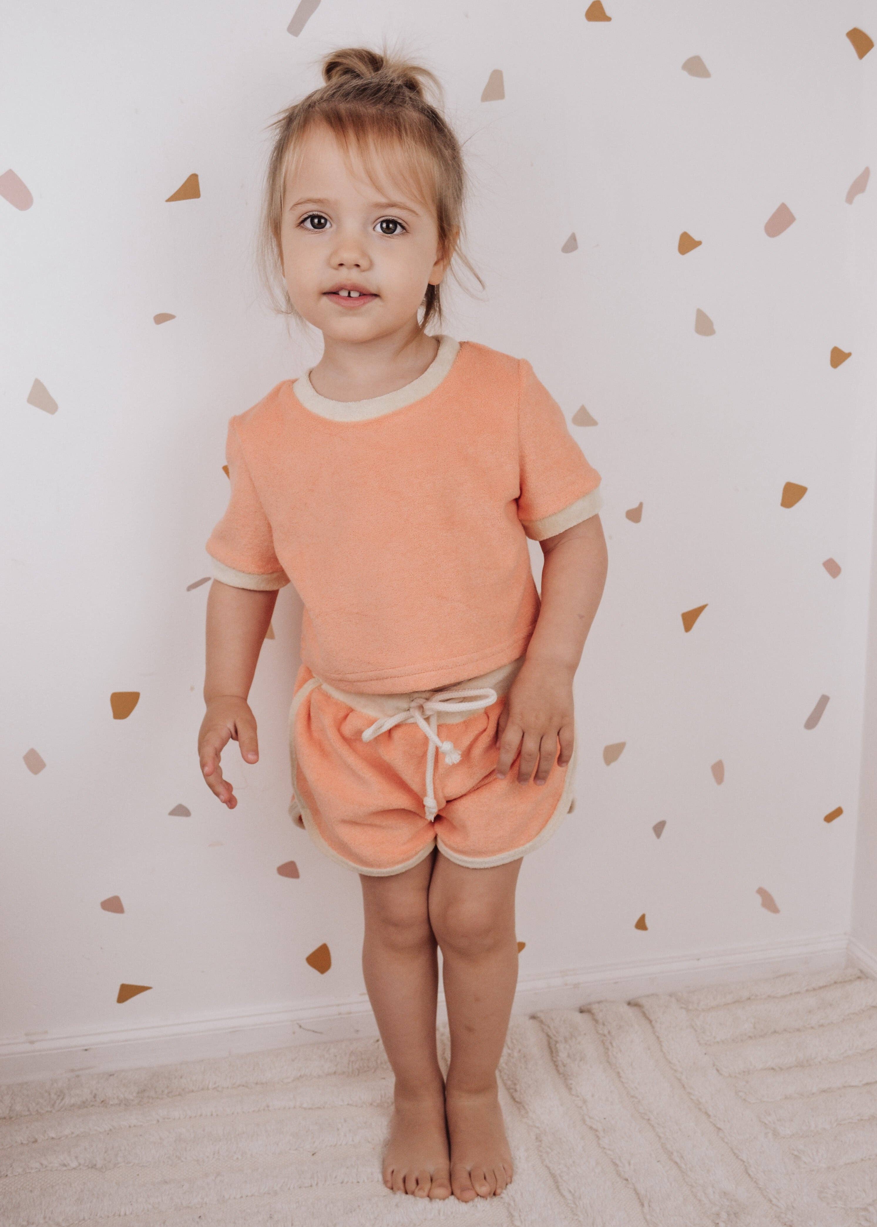 With Love for Kids - Wholesale Top & Short Set - Kids - Terri Comfy Set - PEACH6