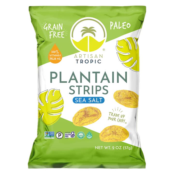 4.5 oz Plantain Strips: Sea Salt for wholesale by Artisan Tropic